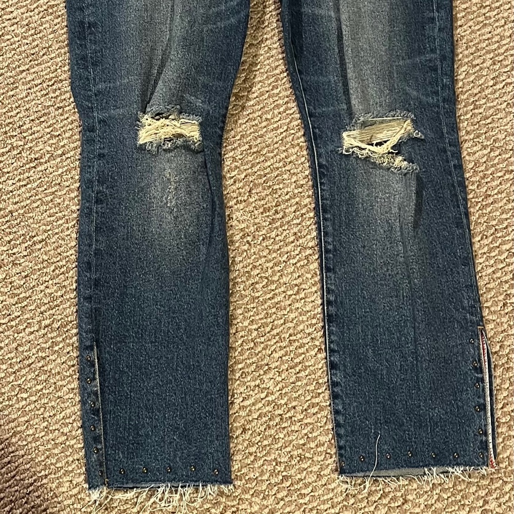 Straight Classic Denim High-Rise Studded Jean NWT 12R